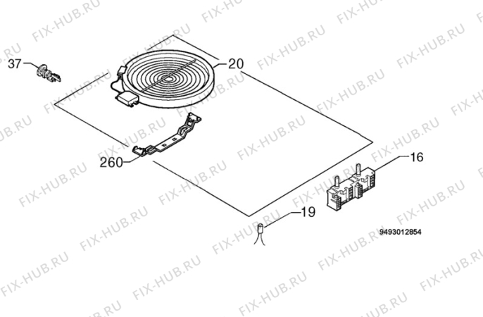 Взрыв-схема плиты (духовки) Zanussi ZDK320X - Схема узла Electrical equipment 268